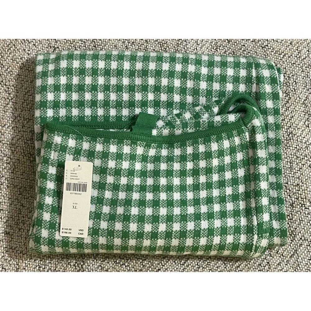 Anthropologie Gingham Knit Mini Dress NWT SZ XL - Picture 11 of 14